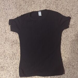 Elegant Black Short Sleeve Women's Tee